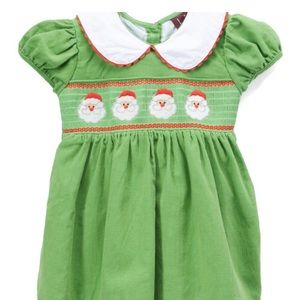 Lil Cactus Little Girls Smocked Christmas Dress  Size 6Y